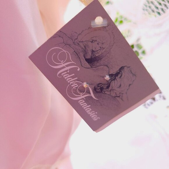 Hidden Fantasies Pink Nightgown & Bedjacket Vintage 80s Peignoir Set Small - Picture 16 of 16